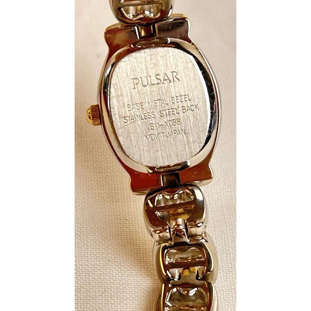 Vintage Pulsar V811-X038 Women’s Dress Watch Two-Tone New Battery Tested Working
